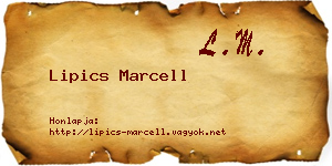 Lipics Marcell névjegykártya